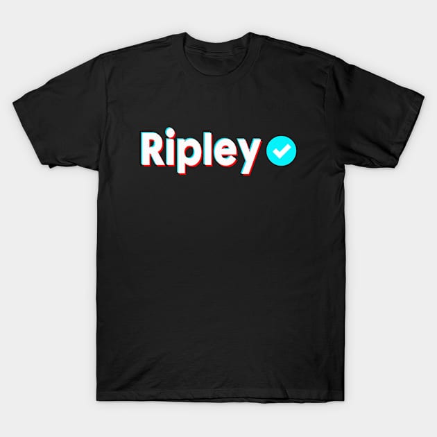 Ripley Name Verify Blue Check Ripley Name Gift T-Shirt by Aprilgirls